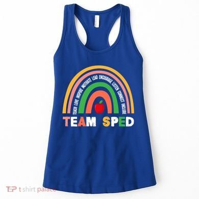 Boho Rainbow Special Needs Teacher Team Sped Great Gift Women's Tank Top