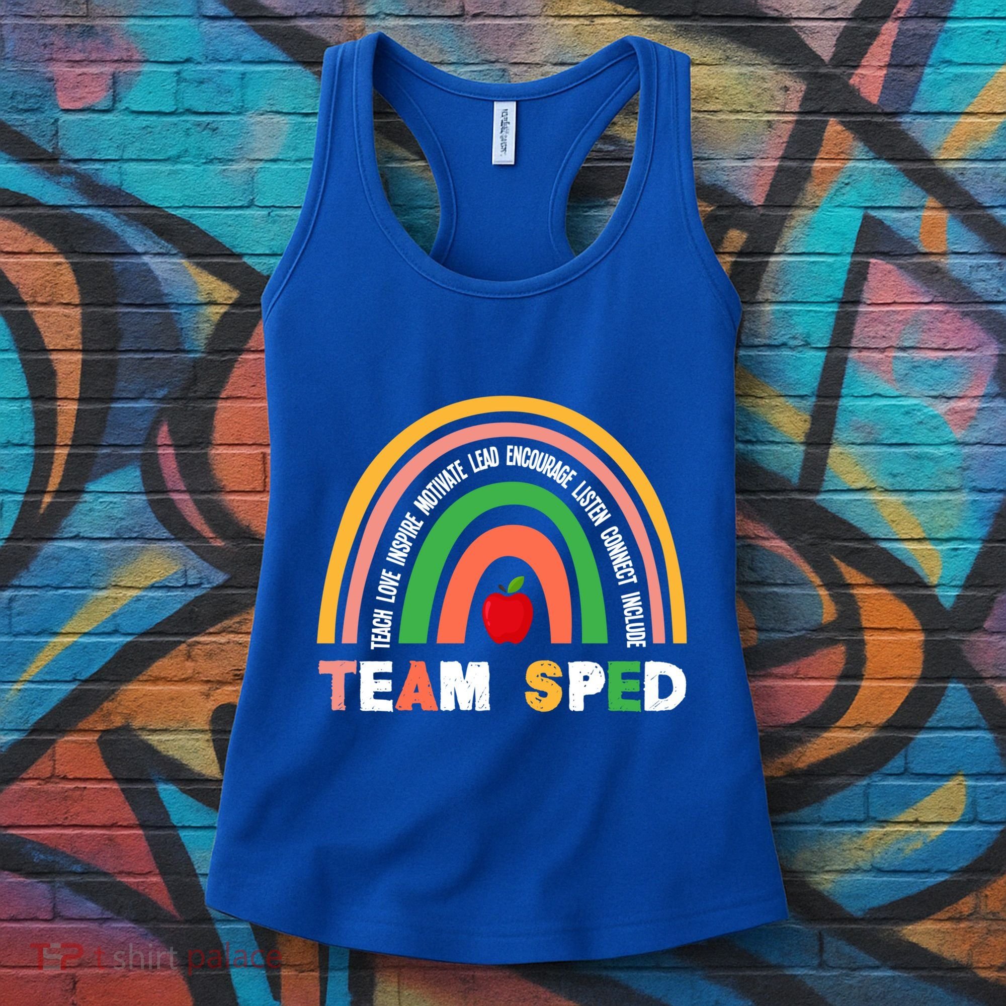 Boho Rainbow Special Needs Teacher Team Sped Great Gift Women's Tank Top