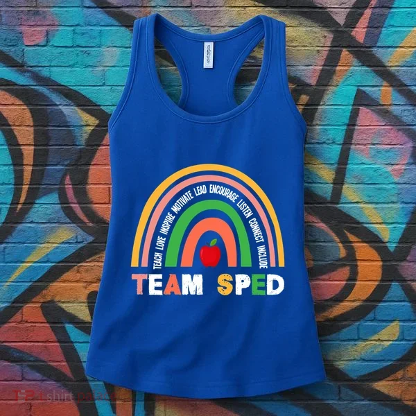 Boho Rainbow Special Needs Teacher Team Sped Great Gift Women's Tank Top