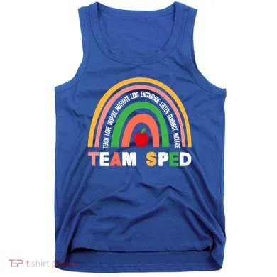 Boho Rainbow Special Needs Teacher Team Sped Great Gift Tank Top
