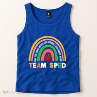 Boho Rainbow Special Needs Teacher Team Sped Great Gift Tank Top thumb 2