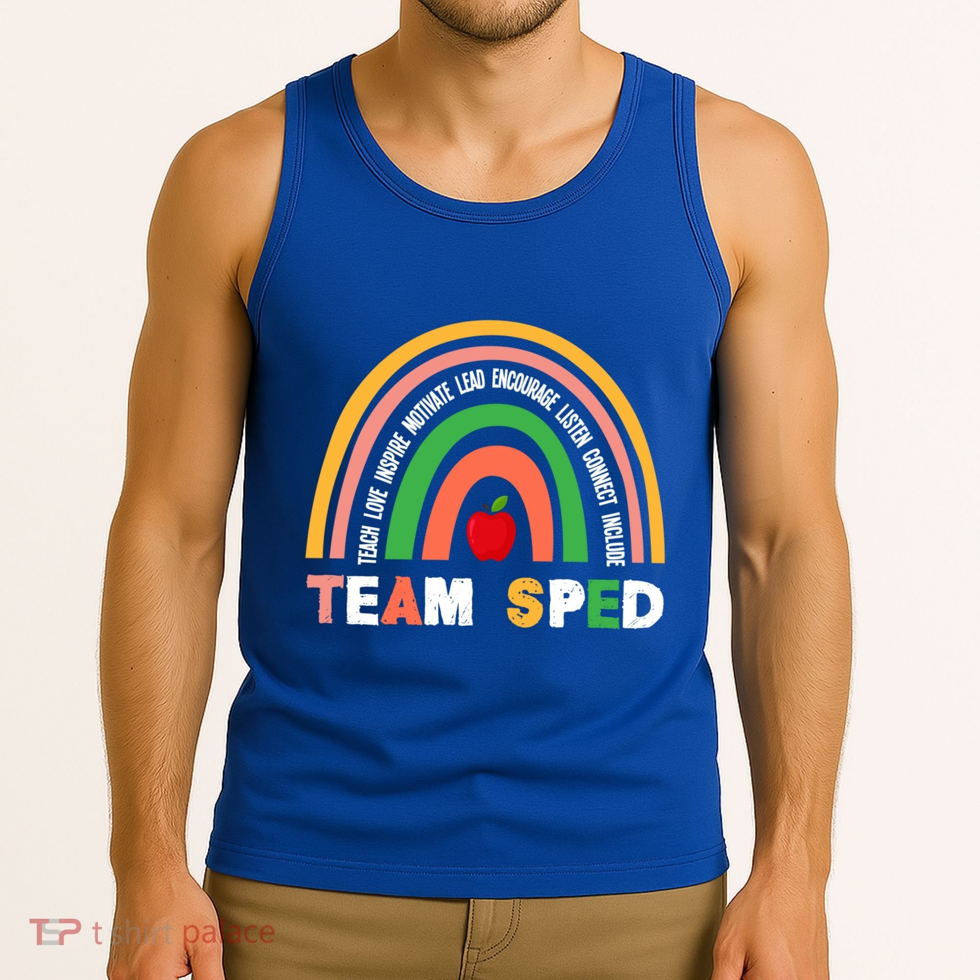 Boho Rainbow Special Needs Teacher Team Sped Great Gift Tank Top