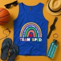 Boho Rainbow Special Needs Teacher Team Sped Great Gift Tank Top thumb 4