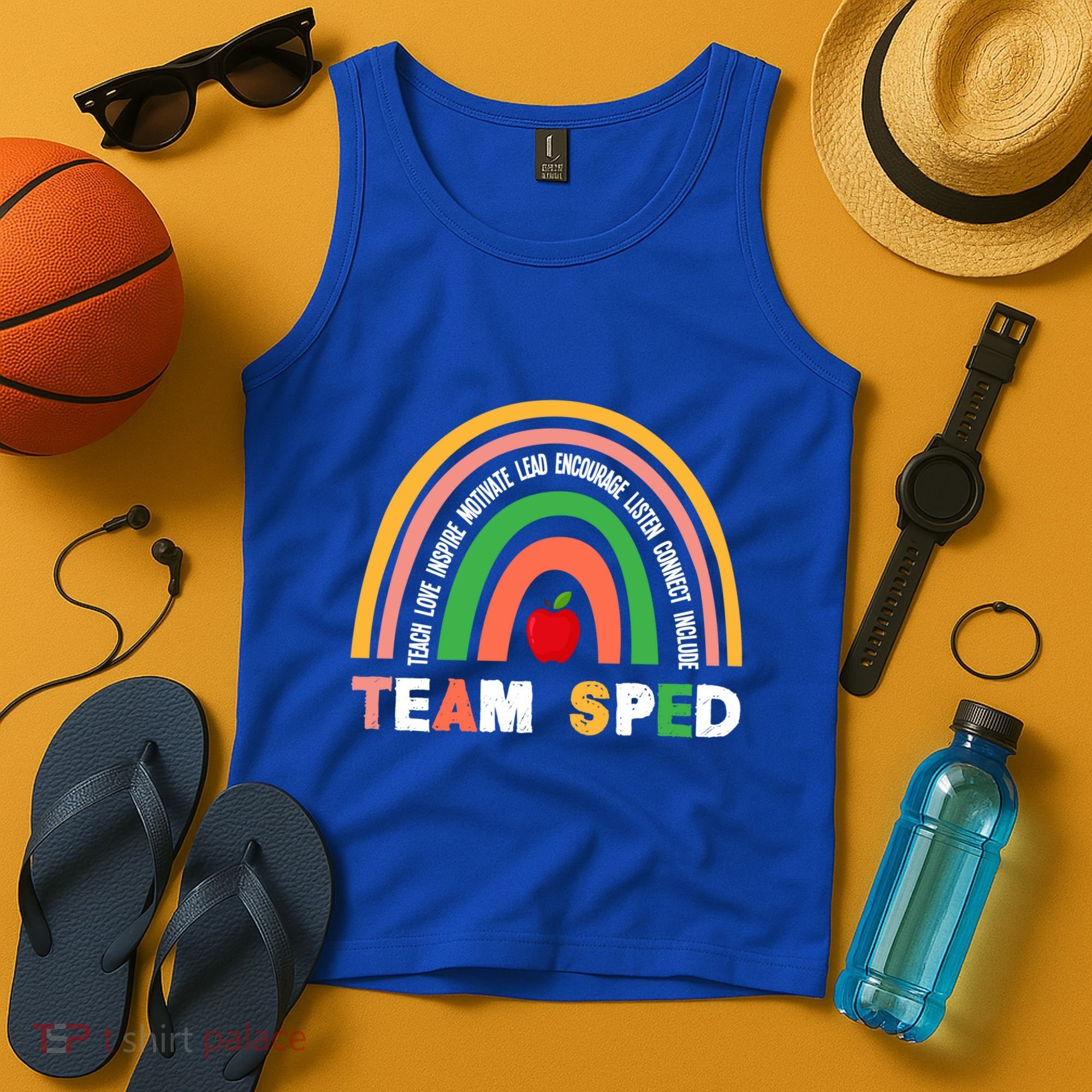 Boho Rainbow Special Needs Teacher Team Sped Great Gift Tank Top