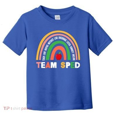 Boho Rainbow Special Needs Teacher Team Sped Great Gift Toddler T-Shirt