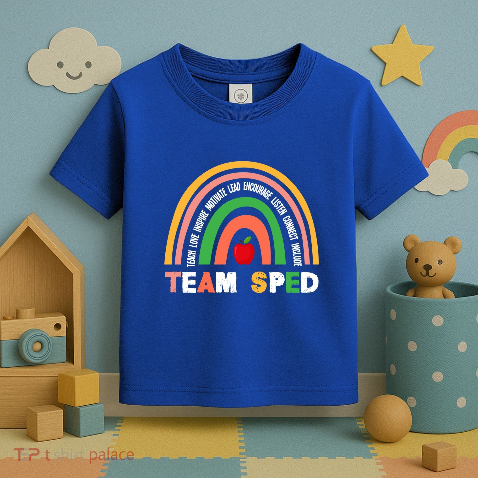 Boho Rainbow Special Needs Teacher Team Sped Great Gift Toddler T-Shirt