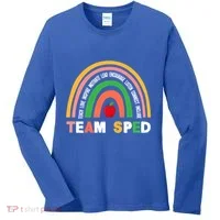 Boho Rainbow Special Needs Teacher Team Sped Great Gift Women's Long Sleeve Shirt thumb 0