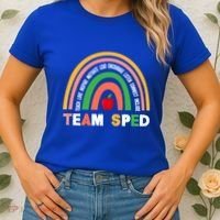 Boho Rainbow Special Needs Teacher Team Sped Great Gift Women's T-Shirt thumb 2