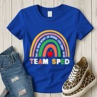 Boho Rainbow Special Needs Teacher Team Sped Great Gift Women's T-Shirt thumb 3