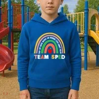 Boho Rainbow Special Needs Teacher Team Sped Great Gift Kids Hoodie thumb 2