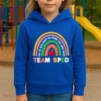 Boho Rainbow Special Needs Teacher Team Sped Great Gift Kids Hoodie thumb 3