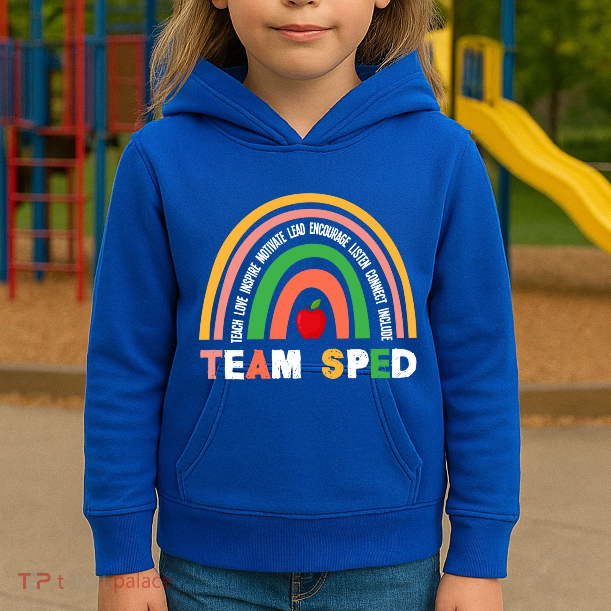 Boho Rainbow Special Needs Teacher Team Sped Great Gift Kids Hoodie