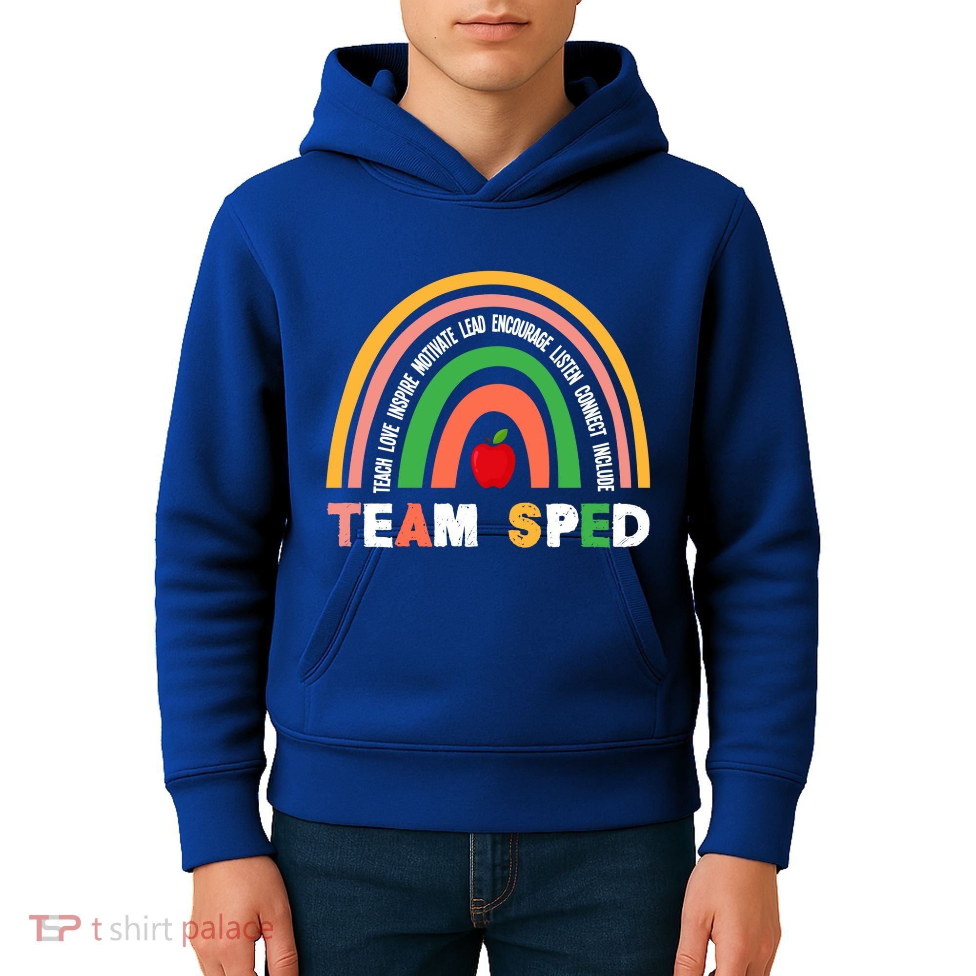 Boho Rainbow Special Needs Teacher Team Sped Great Gift Kids Hoodie