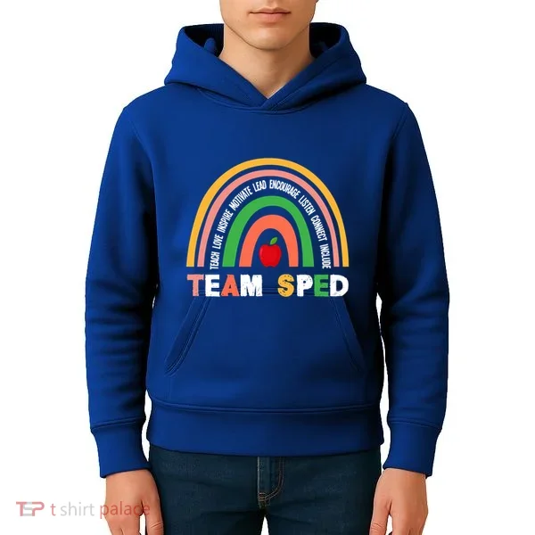 Boho Rainbow Special Needs Teacher Team Sped Great Gift Kids Hoodie