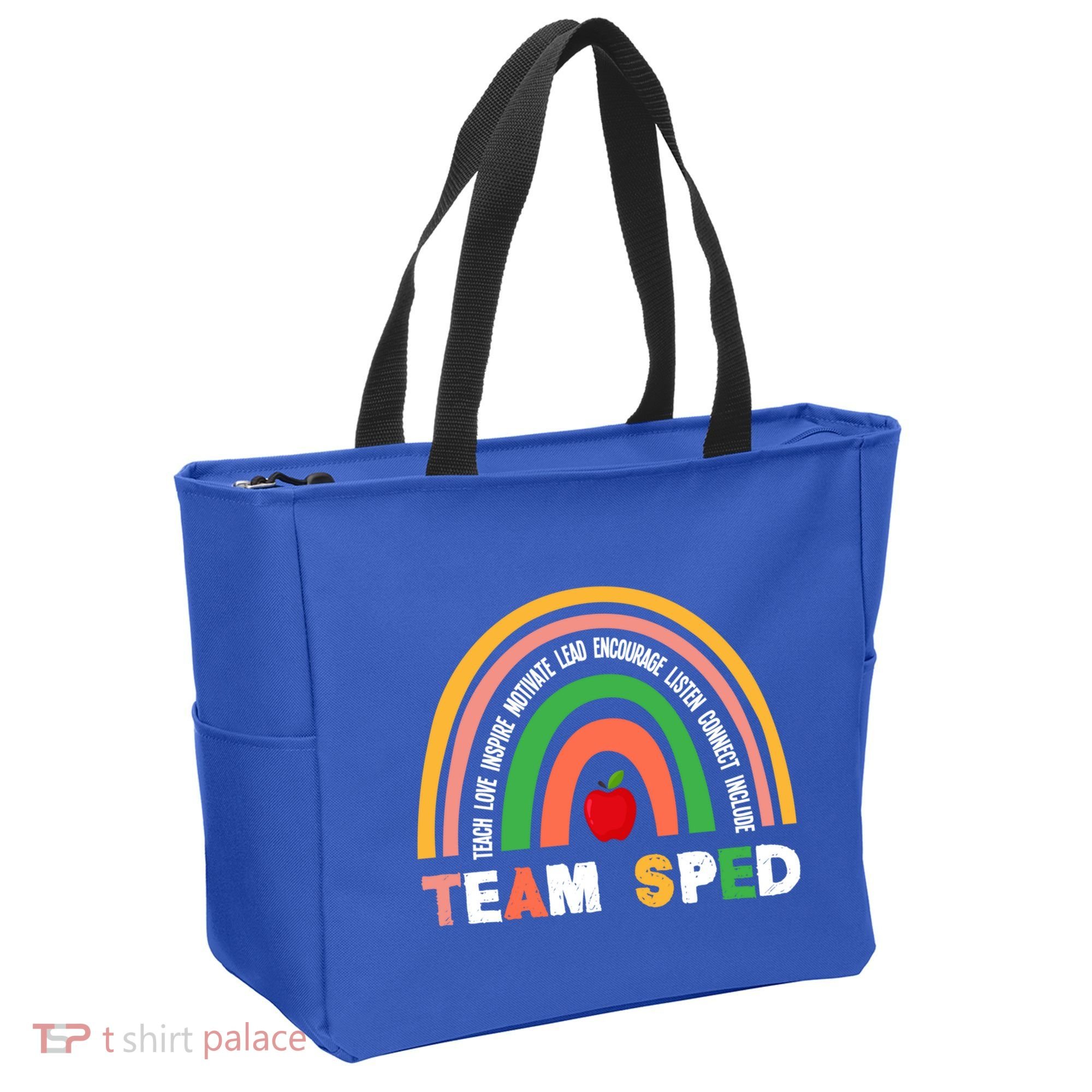 Boho Rainbow Special Needs Teacher Team Sped Great Gift Tote Bag