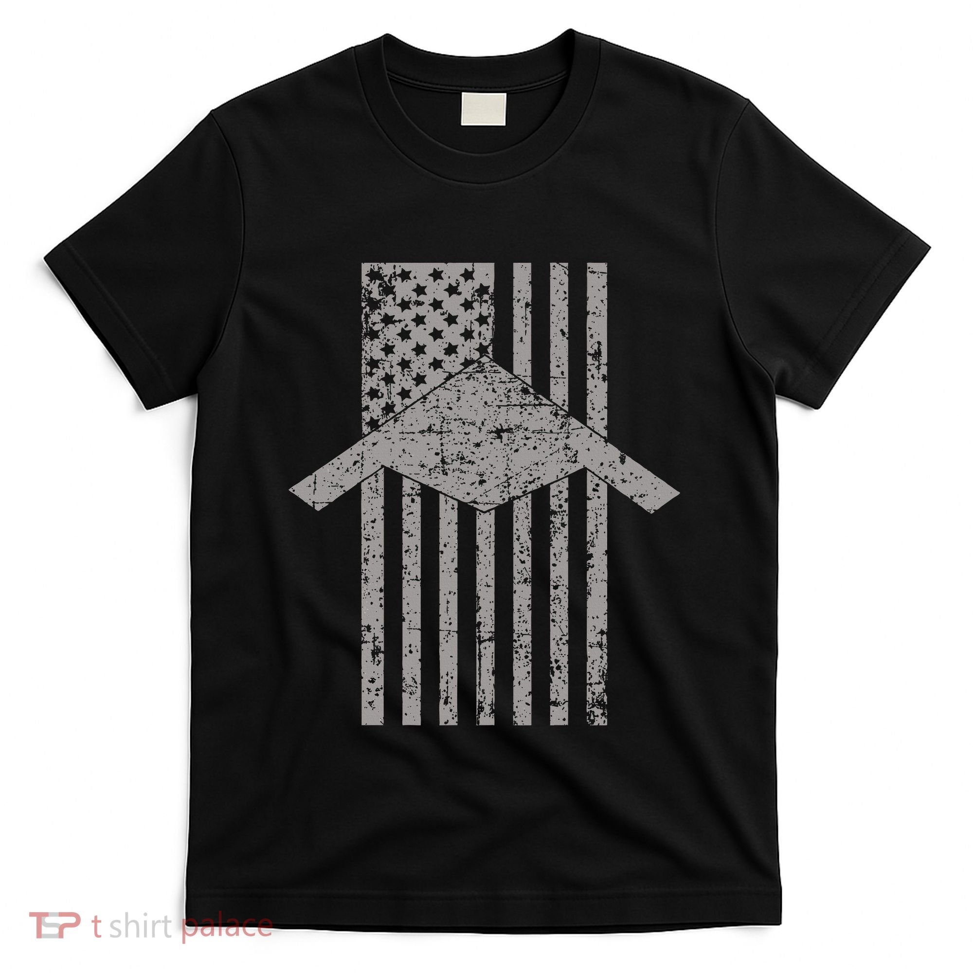 B21 Raider Stealth Bomber Patriotic Vintage Flag Aviation T-Shirt