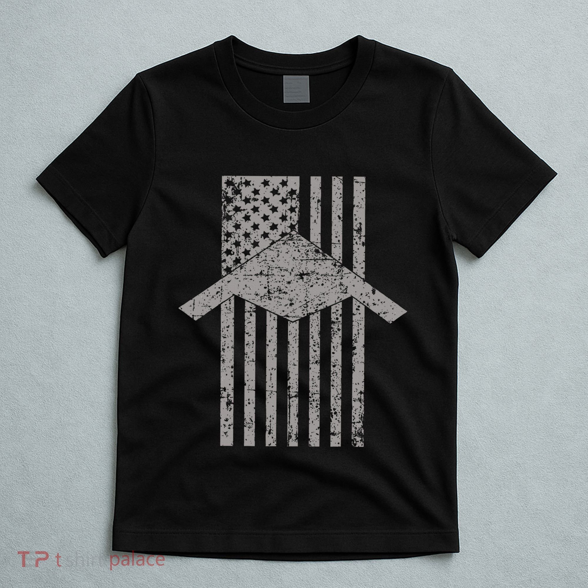 B21 Raider Stealth Bomber Patriotic Vintage Flag Aviation T-Shirt
