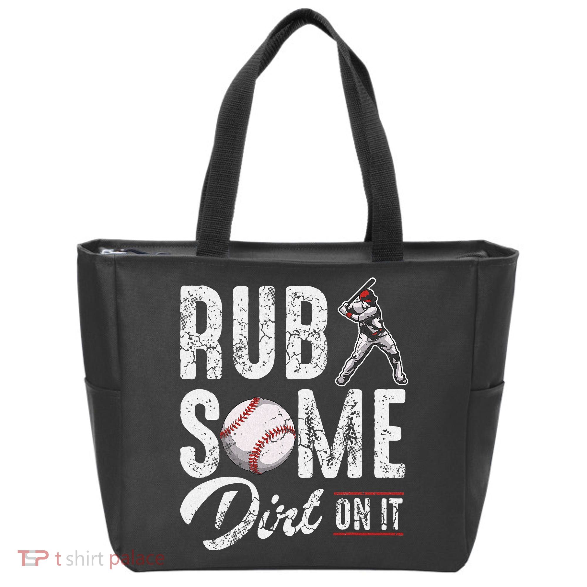 Baseball Rub Some Dirt On It Funny Humor Sayings Quotes Tote Bag