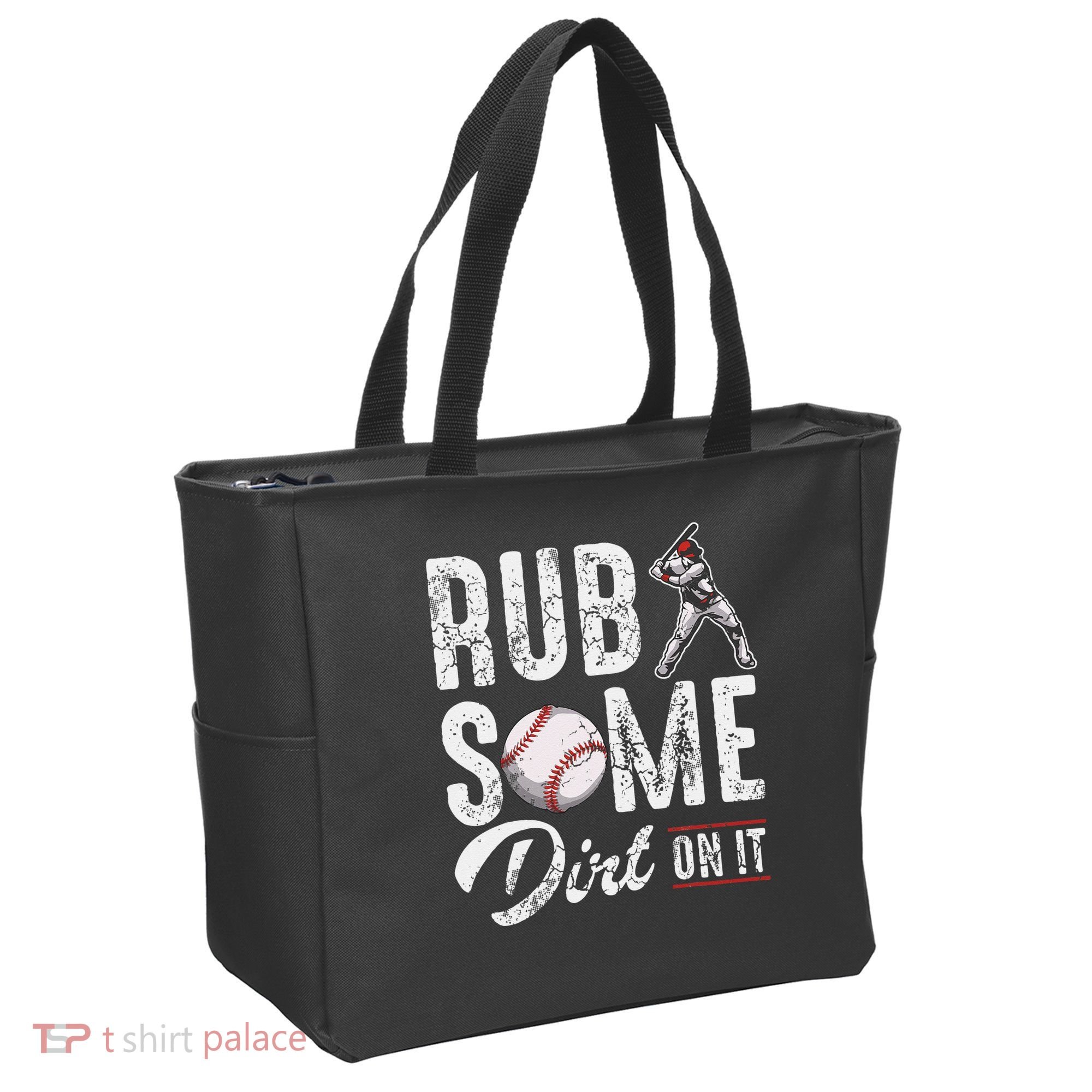 Baseball Rub Some Dirt On It Funny Humor Sayings Quotes Tote Bag