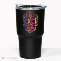 Bright Rainbow Sugar Skull Day Of The Dead Tumbler thumb 0