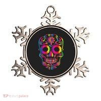 Bright Rainbow Sugar Skull Day Of The Dead Ornament thumb 0
