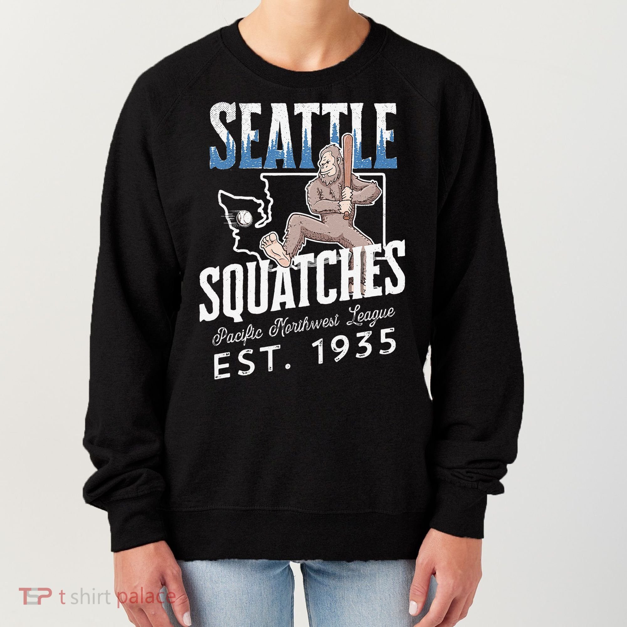 Bigfoot Research Team Retro baseball Sasquatch Women's Sweatshirt