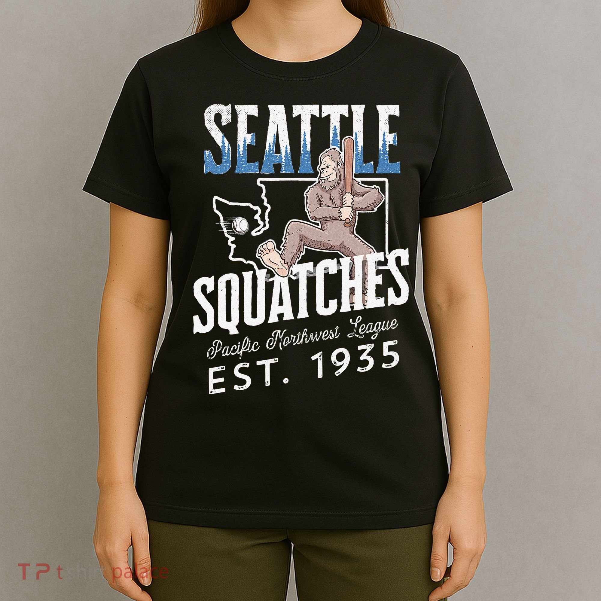 Bigfoot Research Team Retro baseball Sasquatch T-Shirt
