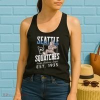 Bigfoot Research Team Retro baseball Sasquatch Women's Tank Top thumb 2