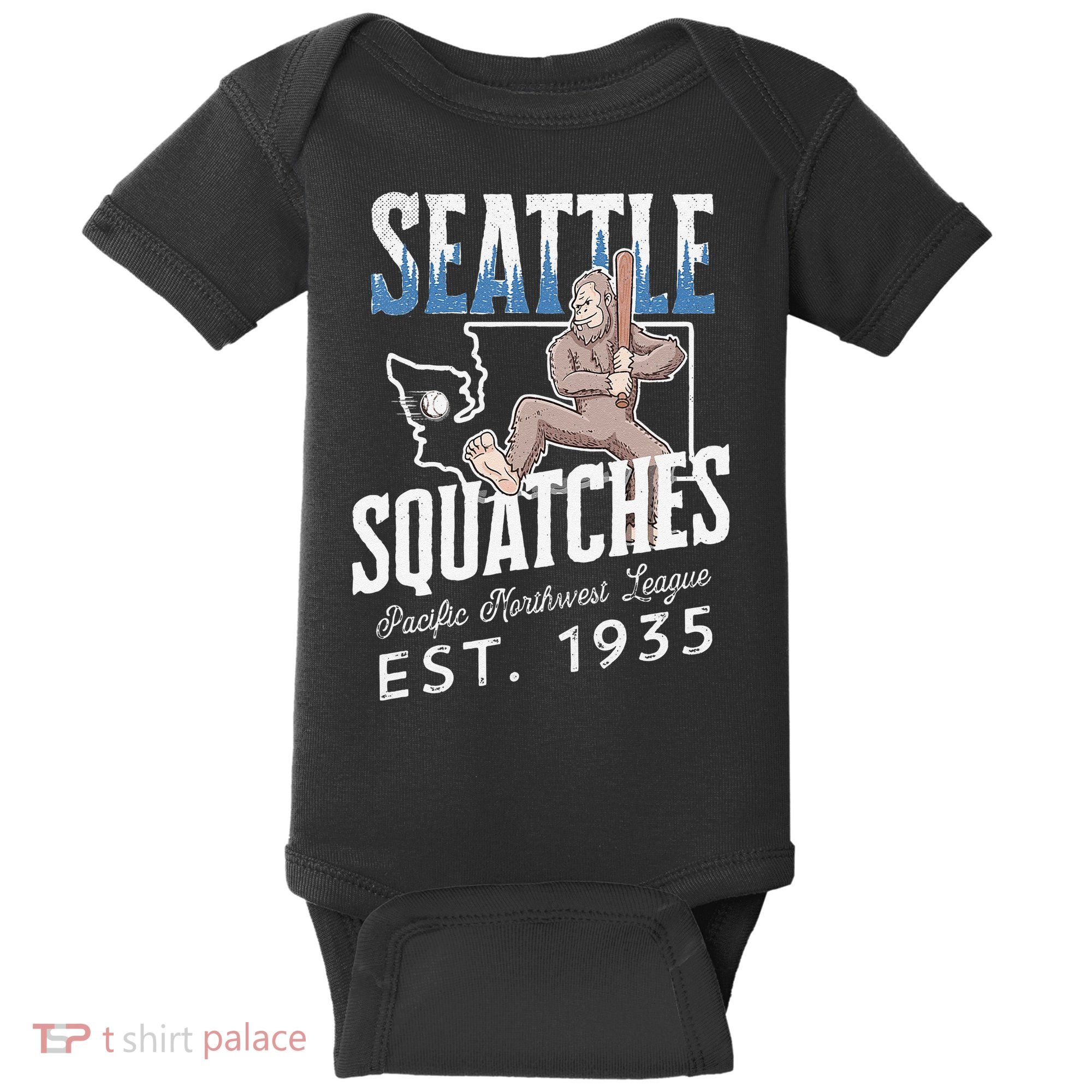 Bigfoot Research Team Retro baseball Sasquatch Baby Bodysuit