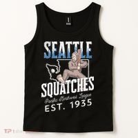 Bigfoot Research Team Retro baseball Sasquatch Tank Top thumb 2