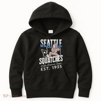 Bigfoot Research Team Retro baseball Sasquatch Kids Hoodie thumb 0