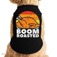 Boom Roasted Turkey Sunset Retro Thanksgiving Doggie Tank thumb 0