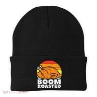 Boom Roasted Turkey Sunset Retro Thanksgiving Beanie thumb 0