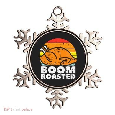 Boom Roasted Turkey Sunset Retro Thanksgiving Ornament