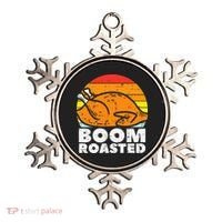 Boom Roasted Turkey Sunset Retro Thanksgiving Ornament thumb 0