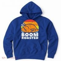 Boom Roasted Turkey Sunset Retro Thanksgiving Hoodie thumb 0