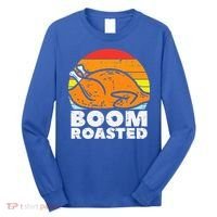 Boom Roasted Turkey Sunset Retro Thanksgiving Long Sleeve Shirt thumb 0