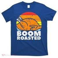 Boom Roasted Turkey Sunset Retro Thanksgiving T-Shirt thumb 0