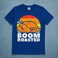 Boom Roasted Turkey Sunset Retro Thanksgiving T-Shirt thumb 5
