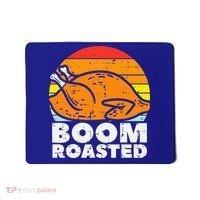 Boom Roasted Turkey Sunset Retro Thanksgiving Mousepad thumb 0