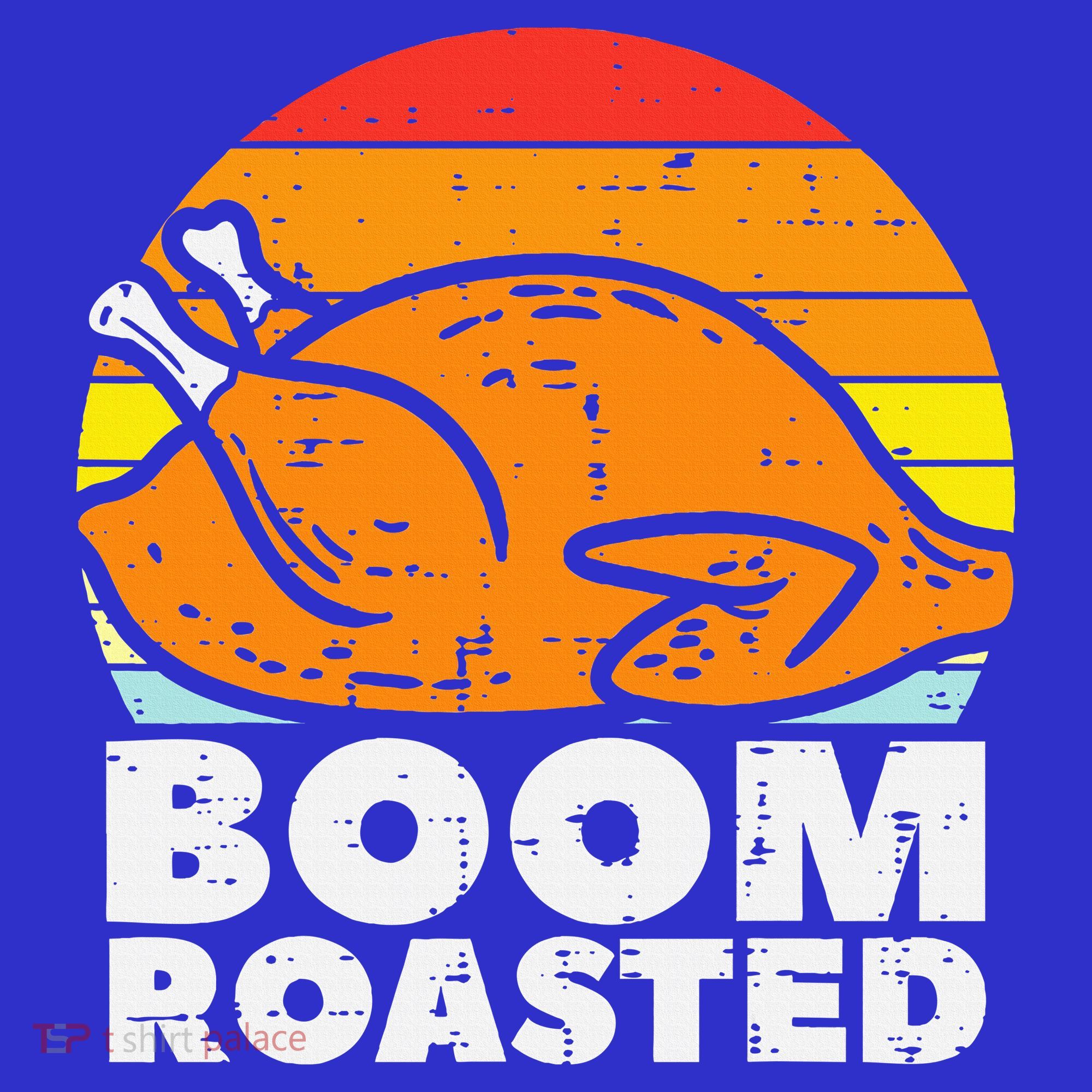 Boom Roasted Turkey Sunset Retro Thanksgiving Women's Tank Top