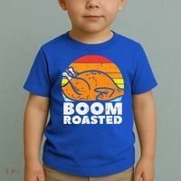 Boom Roasted Turkey Sunset Retro Thanksgiving Toddler T-Shirt thumb 2