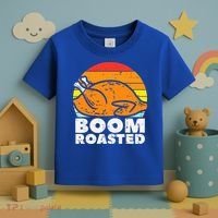Boom Roasted Turkey Sunset Retro Thanksgiving Toddler T-Shirt thumb 3