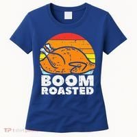 Boom Roasted Turkey Sunset Retro Thanksgiving Women's T-Shirt thumb 0
