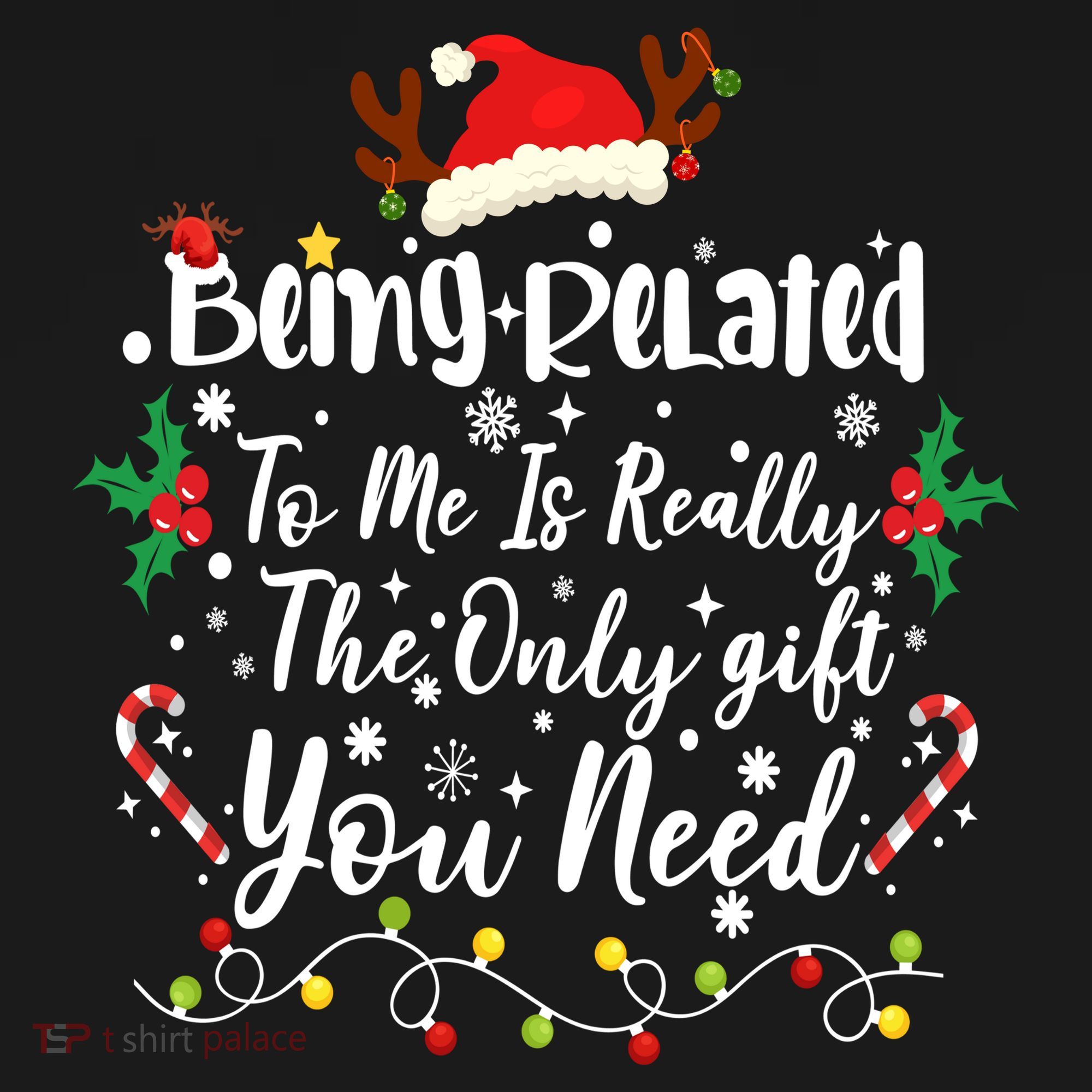 Being Related To Me Funny Christmas Family Xmas Hoodie