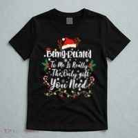 Being Related To Me Funny Christmas Family Xmas T-Shirt thumb 5