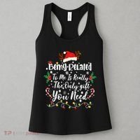 Being Related To Me Funny Christmas Family Xmas Women's Tank Top thumb 3