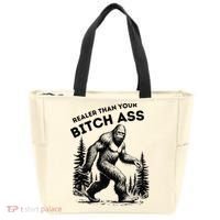 Bigfoot Realer Than Your Bitch Ass Sasquatch Tote Bag thumb 0