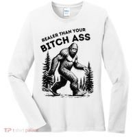 Bigfoot Realer Than Your Bitch Ass Sasquatch Women's Long Sleeve Shirt thumb 0