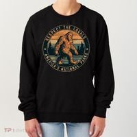 Bigfoot Respect The Locals Sasquatch American Women's Sweatshirt thumb 0